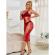 Subblime - 952327 Long Red Fishnet Dress One Size