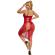 Subblime - 952327 Long Red Fishnet Dress One Size