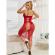 Subblime - 952327 Long Red Fishnet Dress One Size