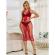 Subblime - 952327 Long Red Fishnet Dress One Size