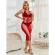 Subblime - 952327 Long Red Fishnet Dress One Size