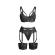 Subblime - 955236 Black Bondage Bra With Garter Set S/M