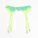 Subblime - 955311 Set of Bra With Lace and Garter Lines Green and Blue S/M