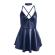 Subblime - 955410 Dress With Blue Leather Straps S/M