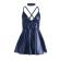 Subblime - 955410 Dress With Blue Leather Straps S/M