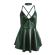 Subblime - 955434 Dress With Green Leather Straps S/M