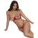 Subblime - 955519 Bra Set With Chains and Mesh Heart Red S/M