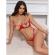 Subblime - 955526 Bra Set With Chains and Mesh Heart Red L/XL