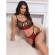 Subblime - 955540 Red Patent Leather Mesh Zipper Bra Set L/XL