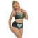 Subblime - 955557 Green Patent Leather Mesh Zipper Bra Set S/M