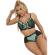 Subblime - 955557 Green Patent Leather Mesh Zipper Bra Set S/M