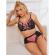 Subblime - 955571 Pink Patent Leather Mesh Zipper Bra Set S/M