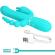 Pretty Love - Cammy 4 In 1 Multifunction Tripple Rabbit Vibrator  Blue