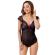 Livco Corsetti Fashion - Evelyn Lc 20243 Body With Lace Trimming and Transparencies Black