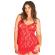 Leg Avenue Rose Lace Flair Chemise Red UK 14 to 18