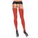 Leg Avenue Sheer Stockings With Backseam Red