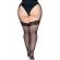 Plus Size Nylon Sheer Thigh Highs With Lace Top