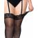 Plus Size Nylon Sheer Thigh Highs With Lace Top