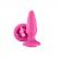 Glams Silicone Rainbow Gem Butt Plug Pink