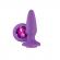 Glams Silicone Rainbow Gem Butt Plug Purple