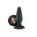 Glams Silicone Rainbow Gem Butt Plug Black