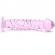 Textured Pink Glass Dildo