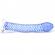 Glass Dildo With Blue Spiral Design