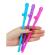 Lovetoy Pack Of 9 Willy Straws Blue Pink And Purple