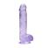 RealRock 6 Inch Purple Realistic Crystal Clear Dildo