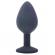 Medium Black Jewelled Silicone Butt Plug