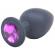 Large Black Jewelled Silicone Butt Plug