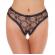 Sheer Pattern Crotchless Black G-String