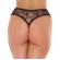 Sheer Pattern Crotchless Black G-String