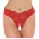 Red Lace Open Crotch G-String