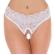 White Lace Open Crotch G-String