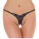 Detailed Crotchless G-String Black