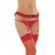 Red Suspenderbelt with Stockings and Bow