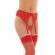 Red Suspenderbelt with Stockings and Lace Detail