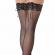 Black Fishnet Stockings with Lace Ribbon Tops